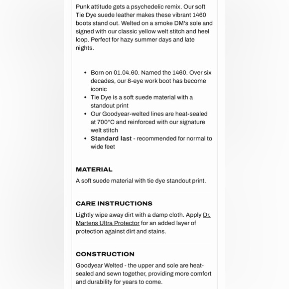 Doc Martens 1460 Tie Dye Pascal Leather Boots - Picture 11 of 11